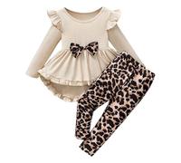 Robe patchwork tricotée unie avec col rond et jupe asymétrique pour fille avec leggings décontractés pour un usage quotidien