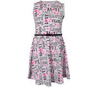 Robe Patineur Enfants Filles I Love Paris Imprimé Mode Été Fête Tenue Robes - Rose 13 ans