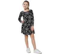Robe Patineuse Halloween Fille Avec Toile D'Araignée Costume Élégant Legging