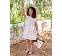 Robe patineuse volantée blanc 4A