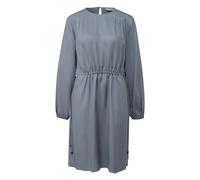 Robe plissÃ©e courte en viscose sergÃ© Ã©vasÃ©e col rond femme COMMA Gris 42