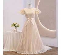 Robe plissée en mousseline pour adolescentes, robe de cérémonie de luxe brodée, uniforme de chorale pour cérémonie de remise des diplômes 14Y,13Y,16Y,15YPlantesMousseline