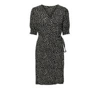 Robe courte cache-c?ur noir en viscose Noir XL