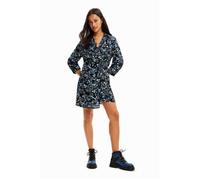 Robe portefeuille courte croisée fleurs femme Desigual S
