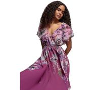 Robe portefeuille femme Goddiva Flutter A-Line Violet 38