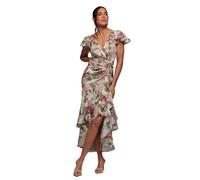 Robe portefeuille femme Goddiva Midaxi Blanc 38