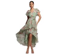 Robe portefeuille femme Goddiva Midaxi Vert 44