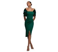 Robe portefeuille femme Goddiva Midi Vert 42