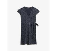 Superdry Athletic Essential Wrap Short Sleeve Dress Bleu XS Femme