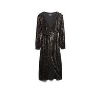 Robe portefeuille longue à sequins femme Superdry Noir XS
