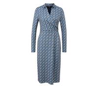 Robe portefeuille manches longues en jersey col chemise femme COMMA Bleu 38