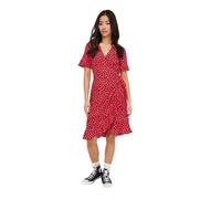 Robe portefeuille tissé femme Only Olivia - Mars Red - 38 36