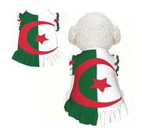 Robe pour Chien aux Couleurs du Drapeau algérien, vêtements pour Chiot Femelle, t-Shirt pour Yorkshire, vêtements Mignons pour Petits Chiens et Chats, vêtements d'été pour Animaux de Compagnie