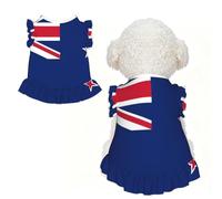 Robe pour chien avec drapeau de la Nouvelle-Zélande - Vêtement d'été pour petit chiot et chat
