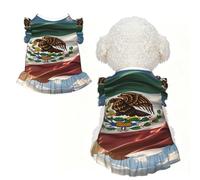 Robe pour chien avec drapeau mexicain - Vêtement d'été pour petit chiot et chat