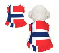Robe pour chien avec drapeau norvégien - Vêtement d'été pour petit chiot et chat