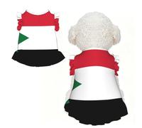 Robe pour chien avec drapeau soudanais - Vêtement d'été pour petit chiot et chat
