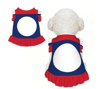 Robe pour chien imprimée drapeau du Laos, jupe chemise pour chien mignon sans manches, tenue d'été pour animaux de compagnie, pour chiot, petit chat L