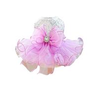 Robe pour chien - Jupe de princesse de mariage pour chiot, chiens, jupe tutu de luxe avec nœud papillon - Tenue de fête de mariage pour chats et petits chiens et filles, violet, taille M