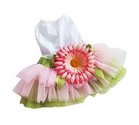 Robe pour Chien vêtements Jupe Fleurie Voile pour Chien débardeur pour Chien de Mariage Gilet de Printemps et d'été pour Chiens Gilets pour Chien Aquarium Undergra (AS)