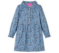 Robe pour enfants à manches longues bleu essence 92/104/116/128/140 5-6 ans