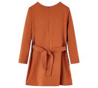 vidaXL Robe pour Enfants à Manches Longues Vêtement Filles Imprimé Chevaux Cognac 128