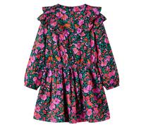 Robe pour Enfants à Manches Longues Vêtement Filles Imprimé Floral Rose Vif 116