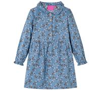 Robe pour Enfants Vêtement Filles Tout-petits à Manches Longues Bleu Essence 116
