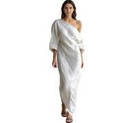 Robe pour Femme Ronde Élégante Plissée Trapeze Temoin Emeraude Caftan sans Très Habillee Cotelé Mexicaine Soleil Lavande Assorti Top Mariages Plat Gal Perlée Trop
