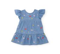 Robe Pour Fille En Tissu En Denim Doux Bleu 6A