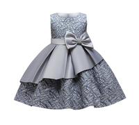 Robe pour fille - Printemps et anniversaire d'enfant - Robe de princesse - Podium - Tutu - Jupe de piano - Costume de soirée - Robe décontractée - Maillot de bain avec, gris, 2-3 ans