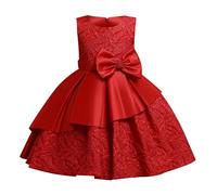 Robe pour fille - Printemps et anniversaire d'enfant - Robe de princesse - Podium - Tutu - Jupe de piano - Costume de soirée - Robe décontractée - Maillot de bain avec, rouge, 2-3 ans