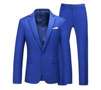 Robe Pour Hommes 2 Pièces Smoking Élégant Blazer Et Pantalon D'affaires Formelle Mariage Cérémonie Pleine Avec Un Bouton Mariage D'affaires Robes De Travail Décontracté Slim Fit Dîner Robe De Mariée