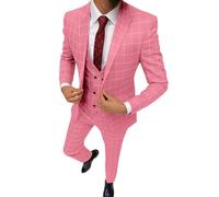 Robe Pour Hommes 3 Pièces Couleur Unie D'affaires Blazer Pantalon Gilet Élégant Smoking Formelle De Mariage Complet Pour Hommes Dîner Casual Costumes De Travail D'affaires Cérémonie Slim Fit Robe De