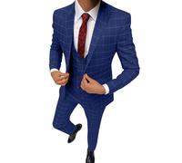 Robe Pour Hommes 3 Pièces Couleur Unie D'affaires Blazer Pantalon Gilet Élégant Smoking Formelle De Mariage Complet Pour Hommes Dîner Casual Costumes De Travail D'affaires Cérémonie Slim Fit Robe De