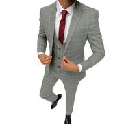 Robe Pour Hommes 3 Pièces Couleur Unie D'affaires Blazer Pantalon Gilet Élégant Smoking Formelle De Mariage Complet Pour Hommes Dîner Casual Costumes De Travail D'affaires Cérémonie Slim Fit Robe De