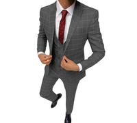Robe Pour Hommes 3 Pièces Couleur Unie D'affaires Blazer Pantalon Gilet Élégant Smoking Formelle De Mariage Complet Pour Hommes Dîner Casual Costumes De Travail D'affaires Cérémonie Slim Fit Robe De