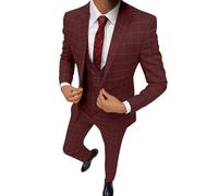 Robe Pour Hommes 3 Pièces Couleur Unie D'affaires Blazer Pantalon Gilet Élégant Smoking Formelle De Mariage Complet Pour Hommes Dîner Casual Costumes De Travail D'affaires Cérémonie Slim Fit Robe De