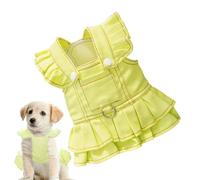 Robe pour petit chien et chat pour promenades en plein air, tenue générale pour animaux de compagnie, pull en polyester doux, idéal pour chiot, chaton, en rose gelé, jaune, bleu, vêtements tendance