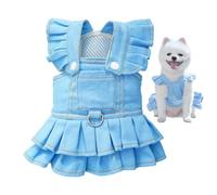 Robe pour petit chien et chat pour promenades en plein air, tenue générale pour animaux de compagnie, pull en polyester doux, idéal pour chiot, chaton, en rose gelé, jaune, bleu, vêtements tendance