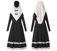 Robe Priere Musulmane Fille - Robe À Manches Longues Et Capuche pour Fille Tenue Ethnique Moyenne Idéale pour Le Quotidien Et Les Fêtes (Black 2-4 Years)