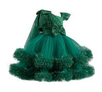 Robe Princesse Enfant Fille Dentelle Tutu Robe Enfants Filles Chic et Elegant Léger Fluide Casual Soirée Ceremonie Vacances Robes d'été légère Dress de Plage Mode Vêtements Pas Cher 1-9 ans