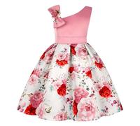 Robe Princesse Enfant Fille D'Été Sans Manches - Robe de Danse - Robes De Fête Florale En Tulle - Vêtements Longues pour Filles Robes de Soiree Fête Chic Et Elegant Tulle 2-9 Ans Pas Cher