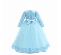 Robe Princesse Enfant Robes Enfant Fille Demoiselle d'honneur Chic Et Elegant Dress De Fête Anniversaire Dentelle Plissée Tenue De Soirée en Tulle Décontractée Vêtement pour Photographie Mariage