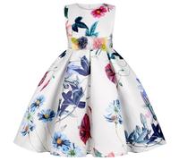 Robe Princesse Fille Ceremonie Ete Robes Bapteme de Communion d'anniversaire du Soir Communion Anniversaire Robe de Fête Mariage Longue Robes Filles Chic et Elegant Dress Pas Cher 3-12 ans