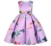 Robe Princesse Fille Ceremonie Ete Robes Bapteme de Communion d'anniversaire du Soir Communion Anniversaire Robe de Fête Mariage Longue Robes Filles Chic et Elegant Dress Pas Cher 3-12 ans