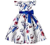 Robe Princesse Fille Ceremonie Ete Robes Bapteme de Communion d'anniversaire du Soir Communion Anniversaire Robe de Fête Mariage Longue Robes Filles Chic et Elegant Dress Pas Cher 3-12 ans