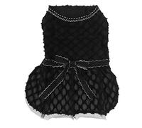Robe Princesse pour Animaux de Compagnie pour Petits Chiens et Chats | Polyester Respirant Super Doux | Conception de Crochet et de Boucle Pratique | Tenue d'arc Mignonne pour Une (L)