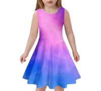 Robe Princesse Robes élégantes pour filles à porter au quotidien Robe longue sans manches pour les 4 à 13 ans Parfait les sorties estivales et avec des sandales Facile d'entretien Lavable en ma