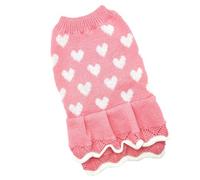 Robe Pull Chaude pour Chiens Et Chats De La Saint-Valentin avec des Motifs Coeur Petits Animaux Compagnie Hiver Tricots Vêtements Animaux Compagnie Chats Chien Pull